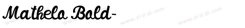 Mathelo Bold字体转换